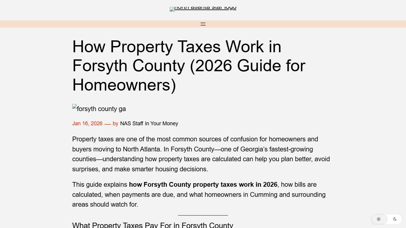 How Property Taxes Work in Forsyth County, Georgia (2026 Guide)