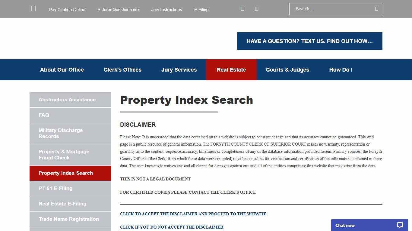 Property Index Search